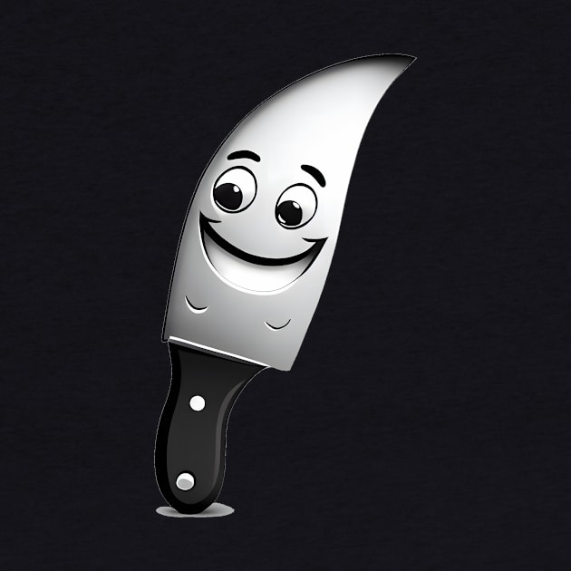 Comic Coolness: Unleash Fun with a Funny Smile Knife Design by MLArtifex